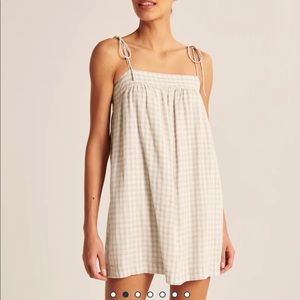 NWT. Abercrombie Tie-Strap Trapeze Mini Dress